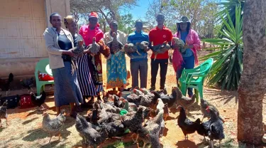 A community in rural Africa as part of the SheVax+ project